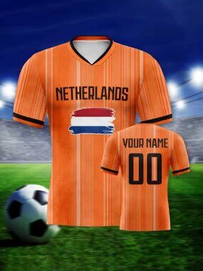 Netherlands Soccer Jersey Personalized Soccer Shirt with Name & Number Team Foot